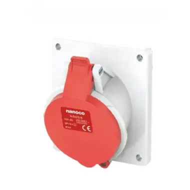 Ổ cắm gắn âm dạng nghiêng 16A-5P- 400V- 6H-IP44 Nanoco NIS415-6