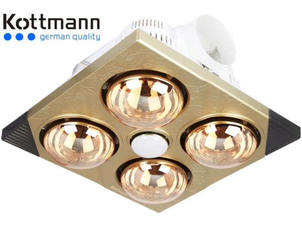 Đèn sưởi nhà tắm 4 bóng vàng Kottmann K4B-T