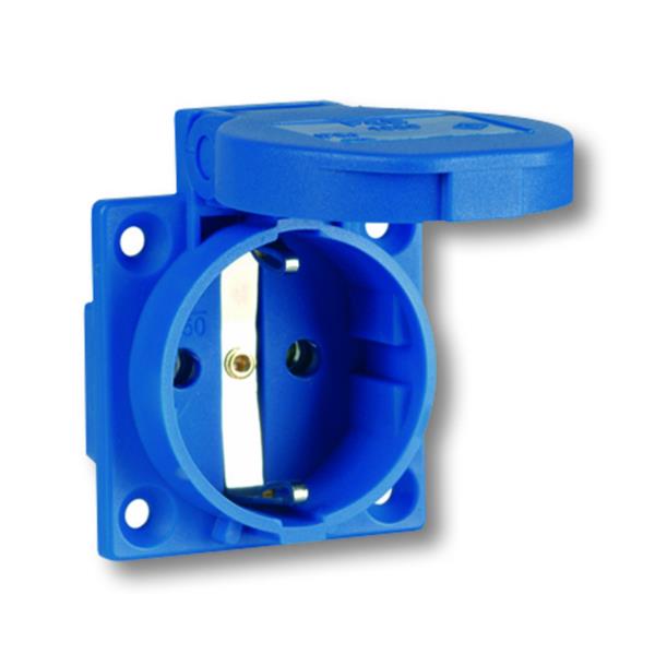 Ổ cắm âm PCE F1050-OB 2P+E có nắp không kín nước