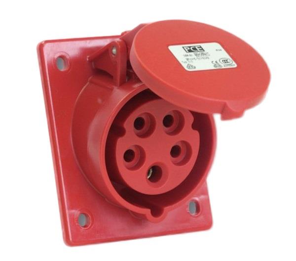 Ổ cắm gắn âm PCE F425-6 không kín nước dạng nghiêng