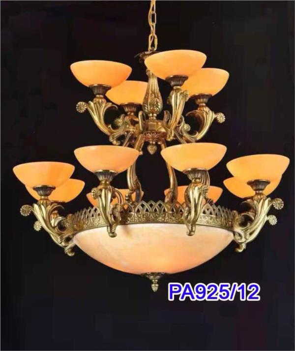 Đèn Chùm Đồng Chao Đá Ø600mm