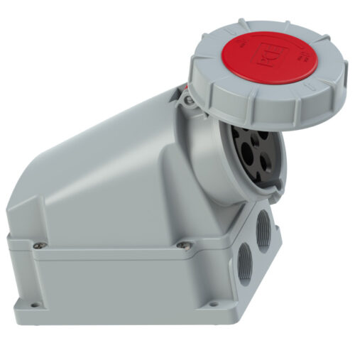F134-6 Ổ cắm nổi loại kín nước 63A 4P 400V 6H IP67