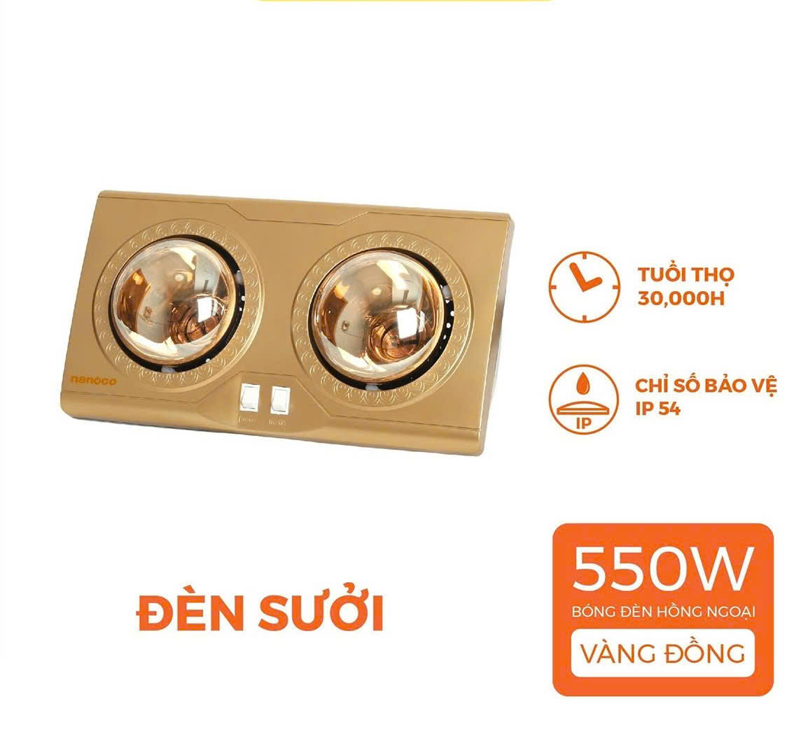 Đèn sưởi NBH649G nanoco 550W/220V/50Hz
