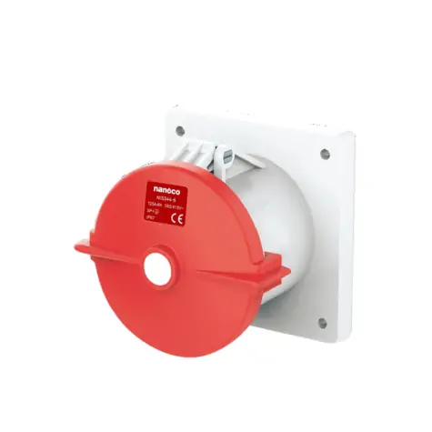 Ổ cắm gắn âm dạng thẳng 125A-4P- 400V- 6H-IP67 Nanoco NIS344-6