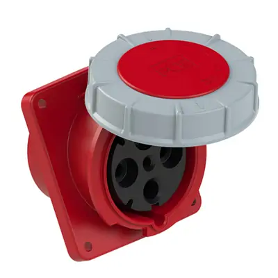 Ổ cắm âm nghiêng 125A 4P 400V 6H IP66/67 PCE F444-6