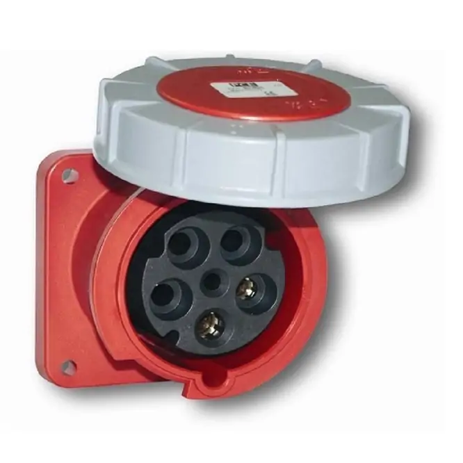 Ổ cắm âm nghiêng 125A 5P 400V 6H IP66/67 PCE F445-6